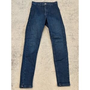 Topshop Moto Joni Jeans Womens 26x30 Dark Wash Blue Denim Stretch Skinny